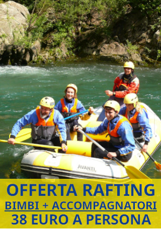 Offerta rafting per ragazzi in Toscana